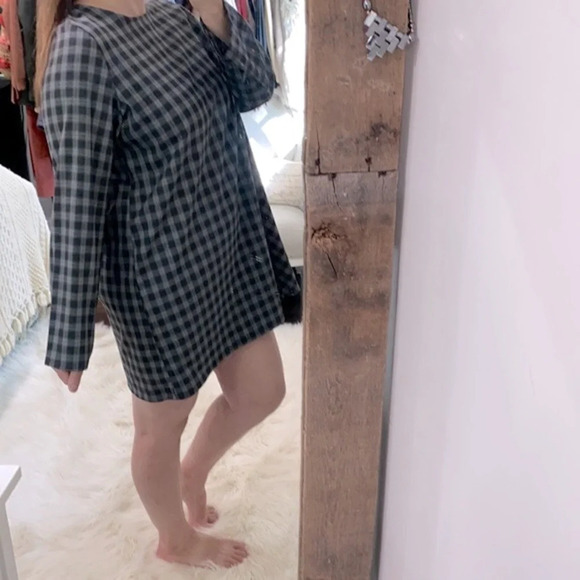 Bryn Walker black plaid size large dress - Picture 2 of 9